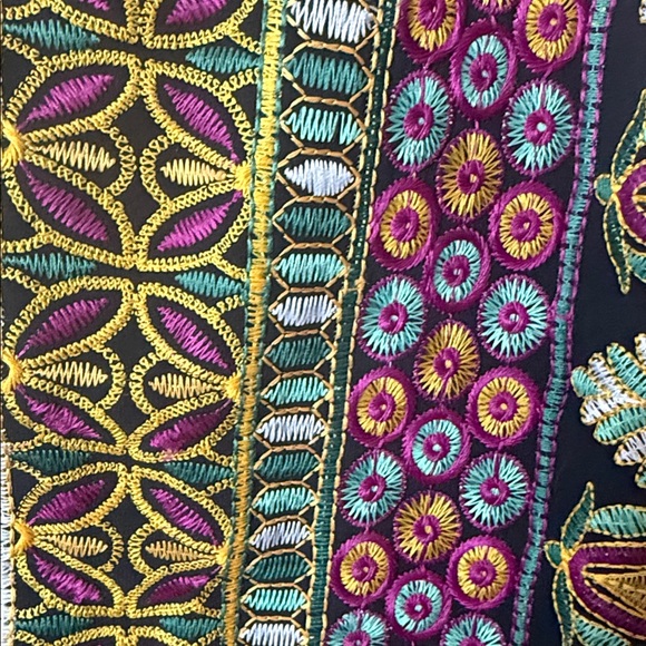 Anthropologie Vanessa Virginia Moroccan Nights Embroidered Pencil Skirt Size 12 - Picture 5 of 6